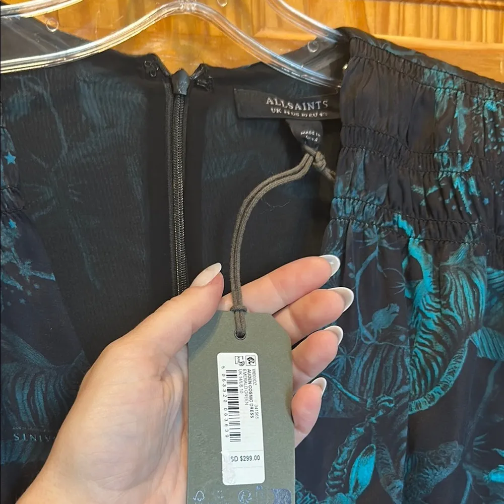 all saints Auden cosmic Green dress size 10 - Image 5