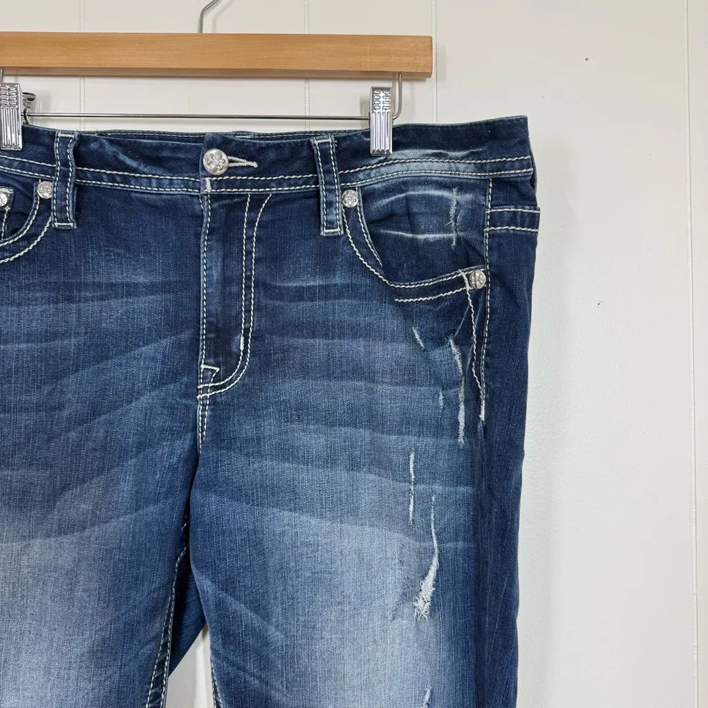 Miss Me Leopard Print Curvy Crop Jean - Image 3