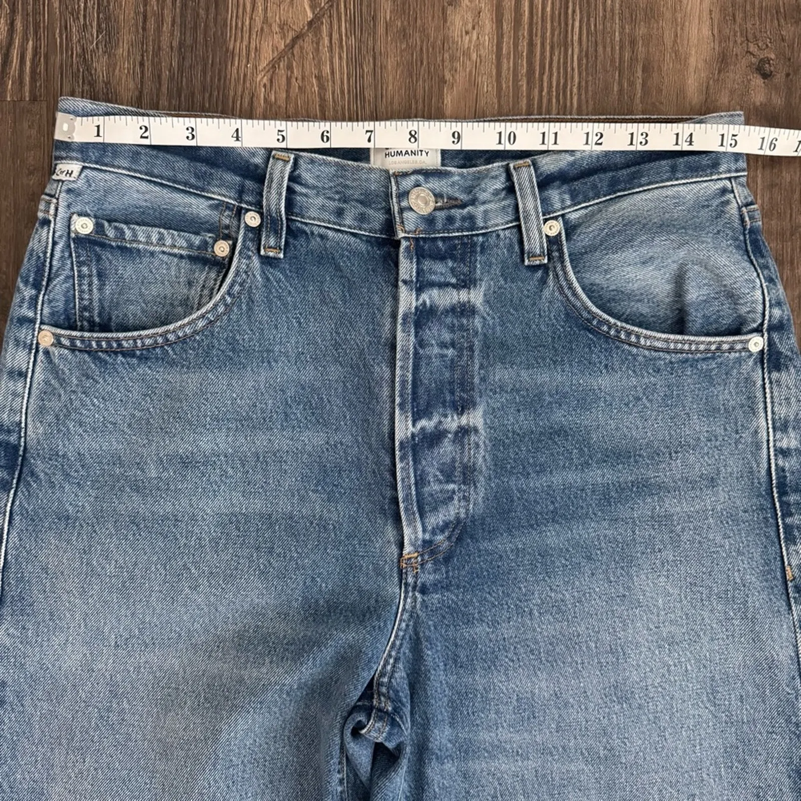 Citizens of Humanity Ayla Raw Hem Crop Jeans in Doheny Wash Size 29 - Image 11