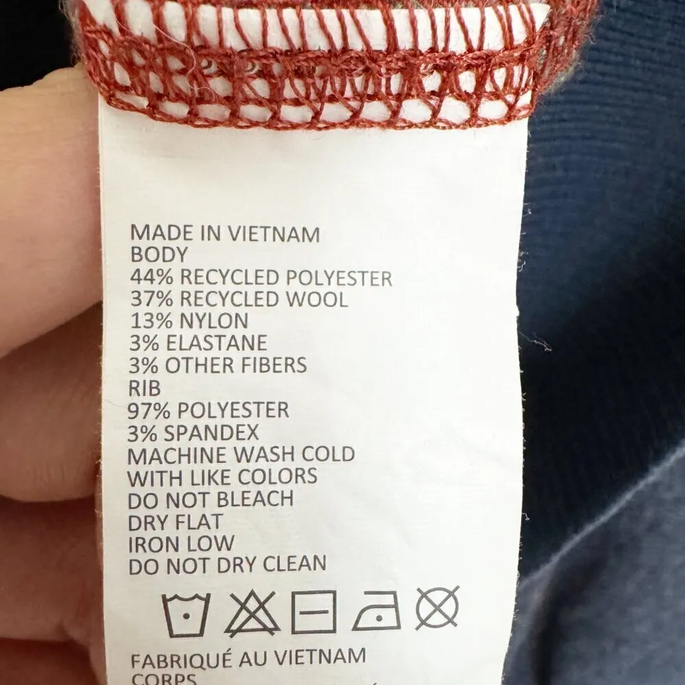 Prana Flint Brook Mock Neck Wool Knit Sweatshirt Outdoors Casual Winter Size XL - Image 7