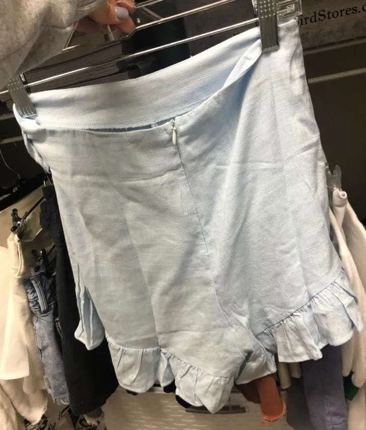 Princess Polly Blue Wrap Skort  - Image 4