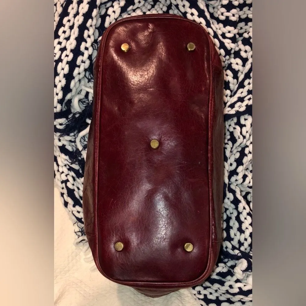 CHARLES DAVID Red Alligator Leather Bucket Bag Tassel Pull Shoulder Bag 2005 - Image 6