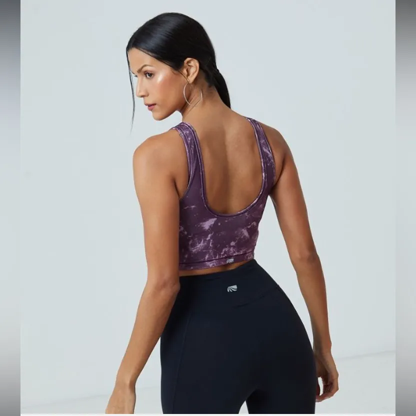 Marika Sea Marble Potent Purple Long Sports Bra Size undefined - Image 6