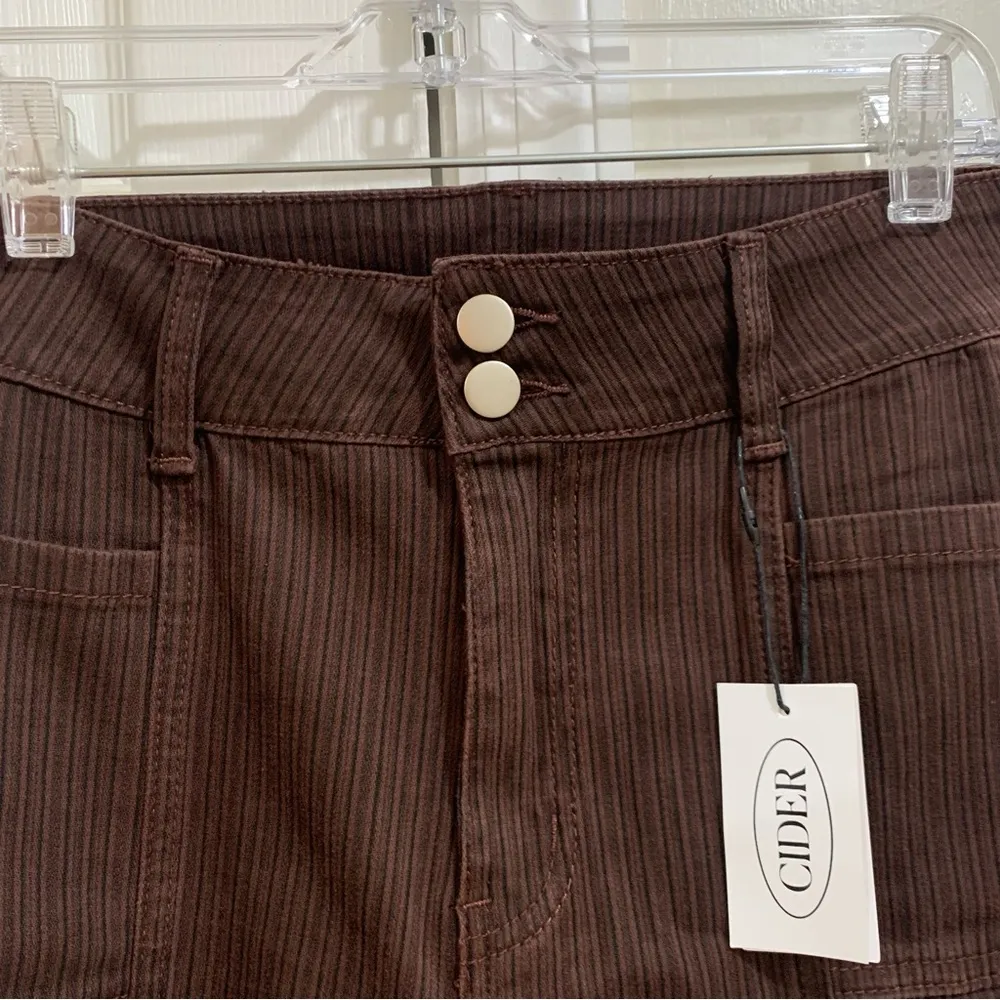 Cider Brown and Black Striped Pants Size Medium to Large NWT - Image 7
