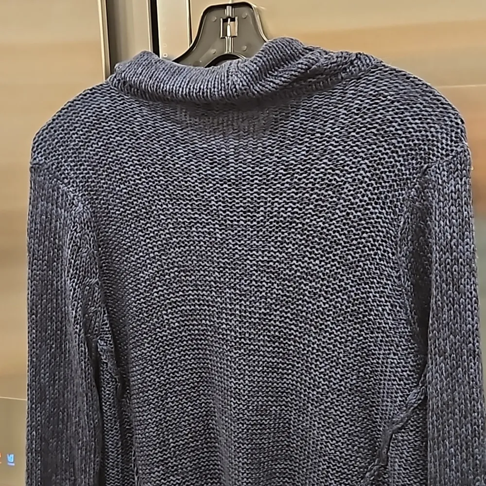 💕RDI💕 Long Sleeve Cowl Neck Pullover Sweater ~ Deep Sea Blue Medium - Image 4