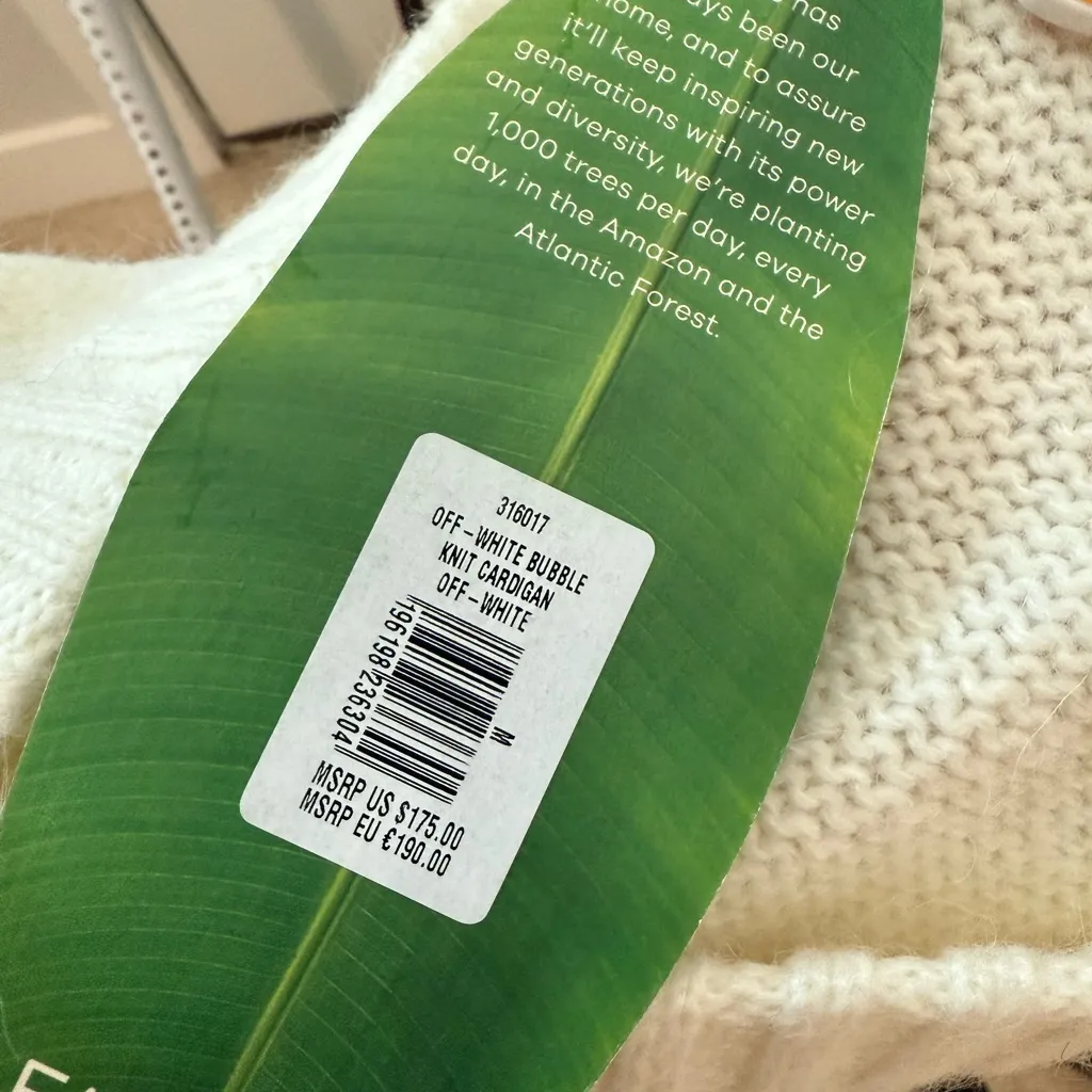 NWT Farm Rio Ribbed Goldtone-Buttoned Cardigan - Image 6