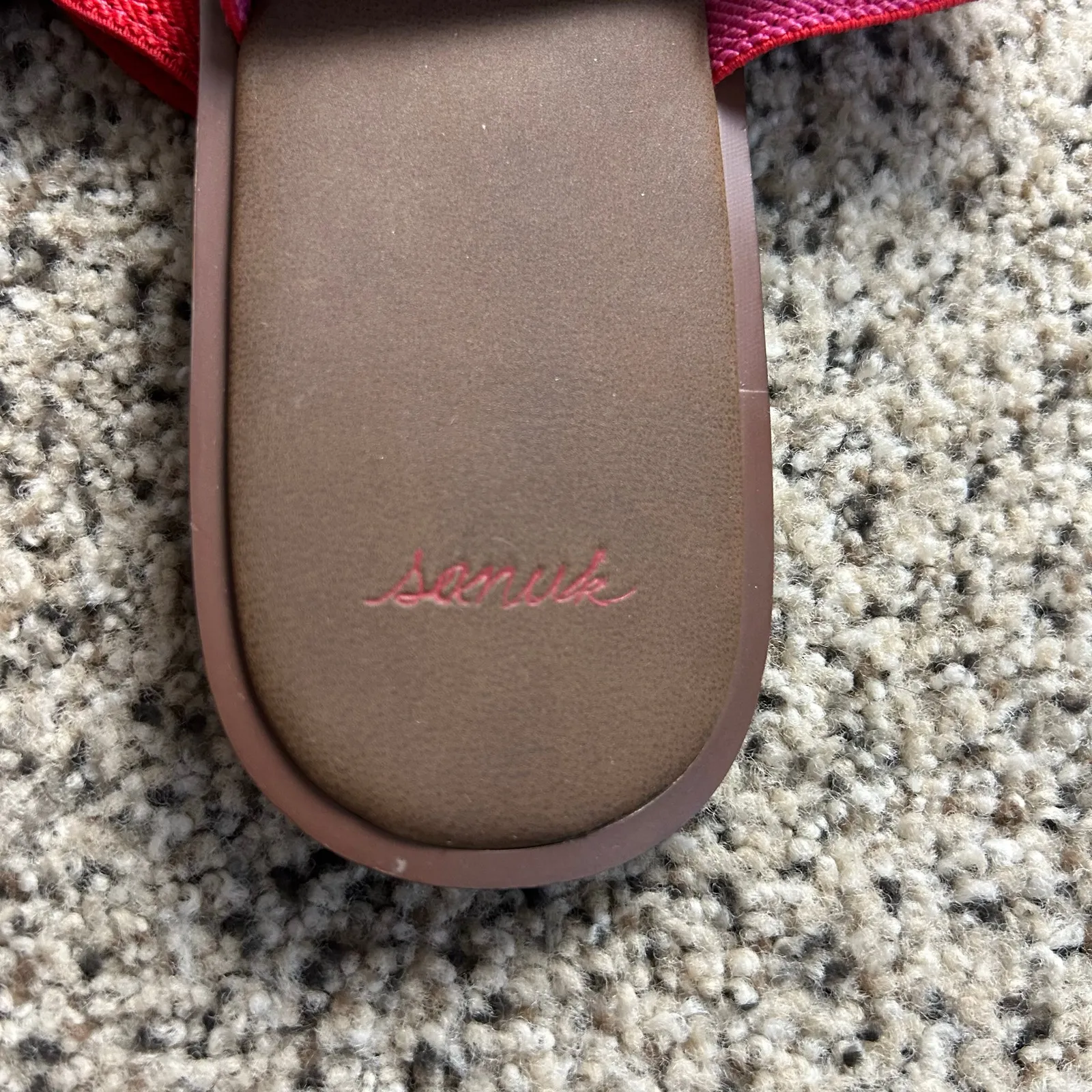 Sanuk Yoga Gora Gora Women's Duo Slide Sandals Size 9 Pink Flats Slip On - Image 6
