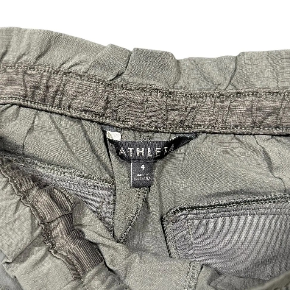Athleta Trekkie Paperbag Pants Size 4 Green High Rise Cinch Waist Hiking Outdoor - Image 9