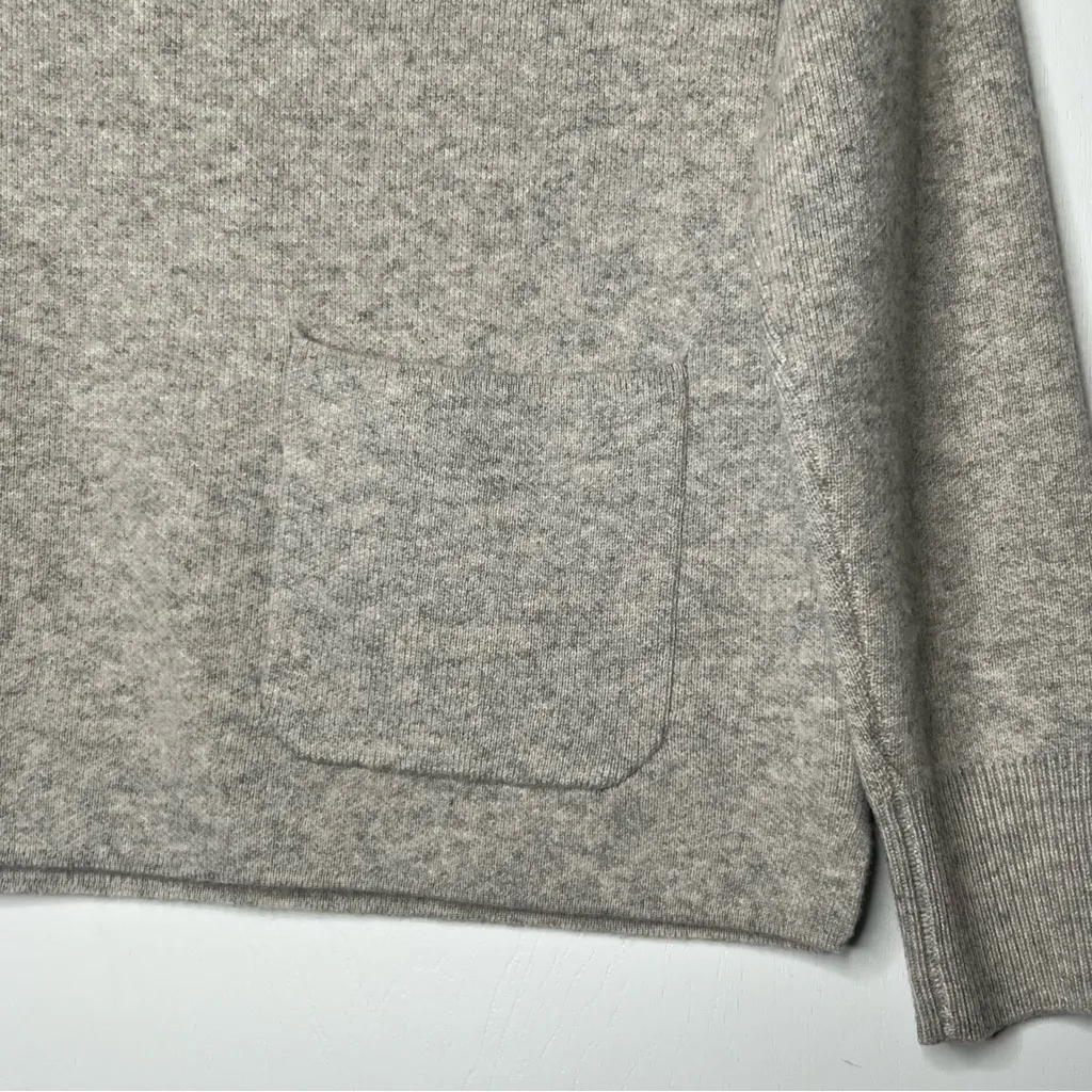 100% Pure Cashmere Cozy Gray Beige  Sweater - Image 7