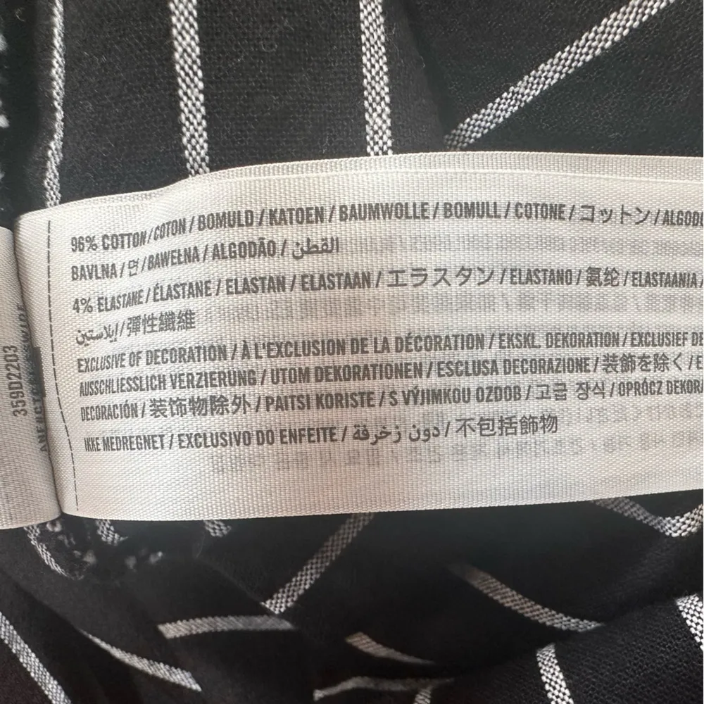 Hollister - Women's Black and White Stripe Cotton Mini Sun Dress, Button Down - Image 7