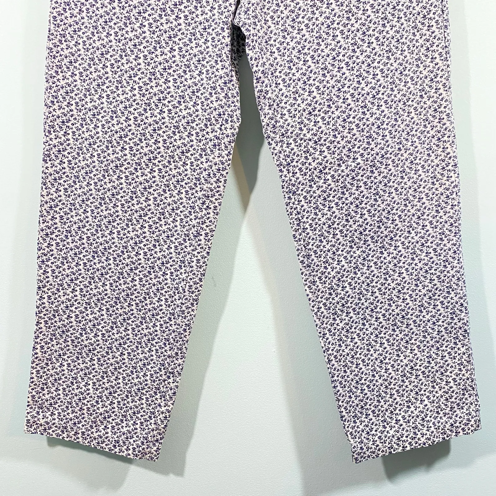 Vintage Polo Jeans Ralph Lauren Women Mini Floral Straight Leg Pants Size 8 - Image 4