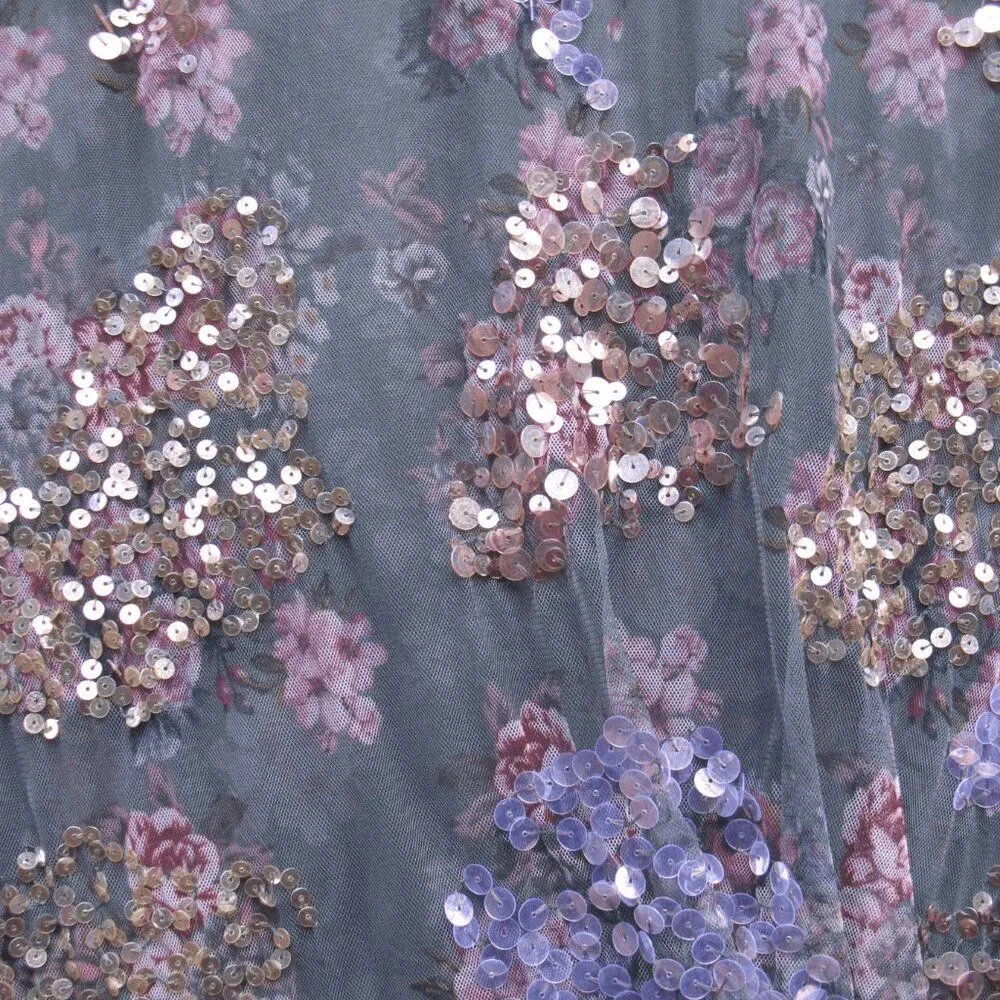 MAC DUGGAL  93750 Embellished Illusion Long Sleeve Faux Wrap Gown Gray-Green 10 - Image 9