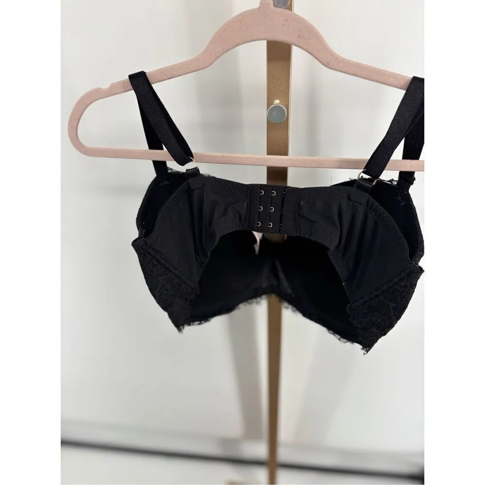 Victoria’s Secret Dream Angels black lace lined demi bra size 38DDD - Image 5