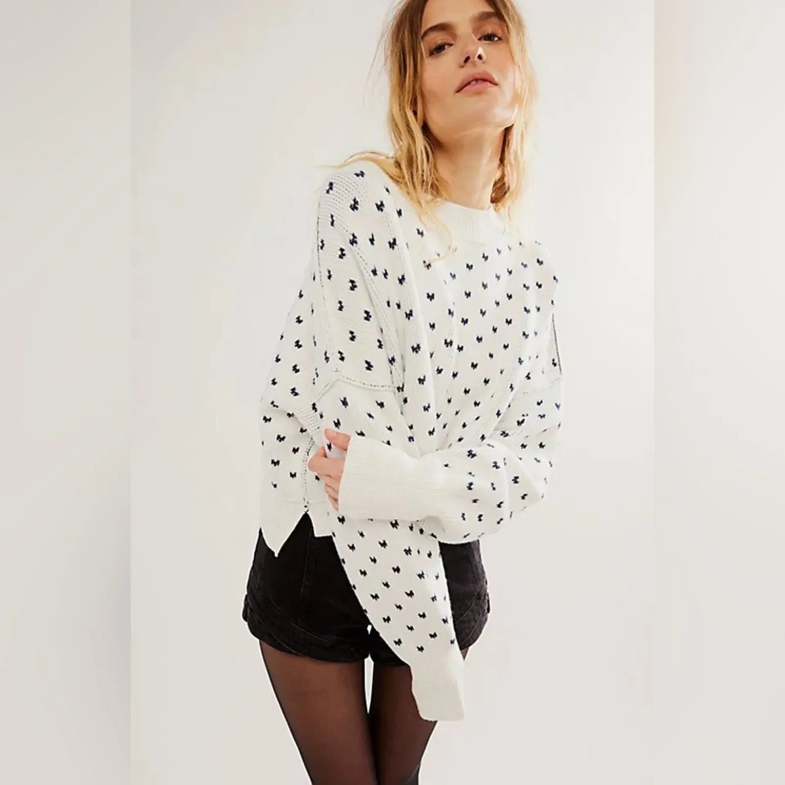 Free People  Pattern Easy Street Crop Pullover XS - Image 2