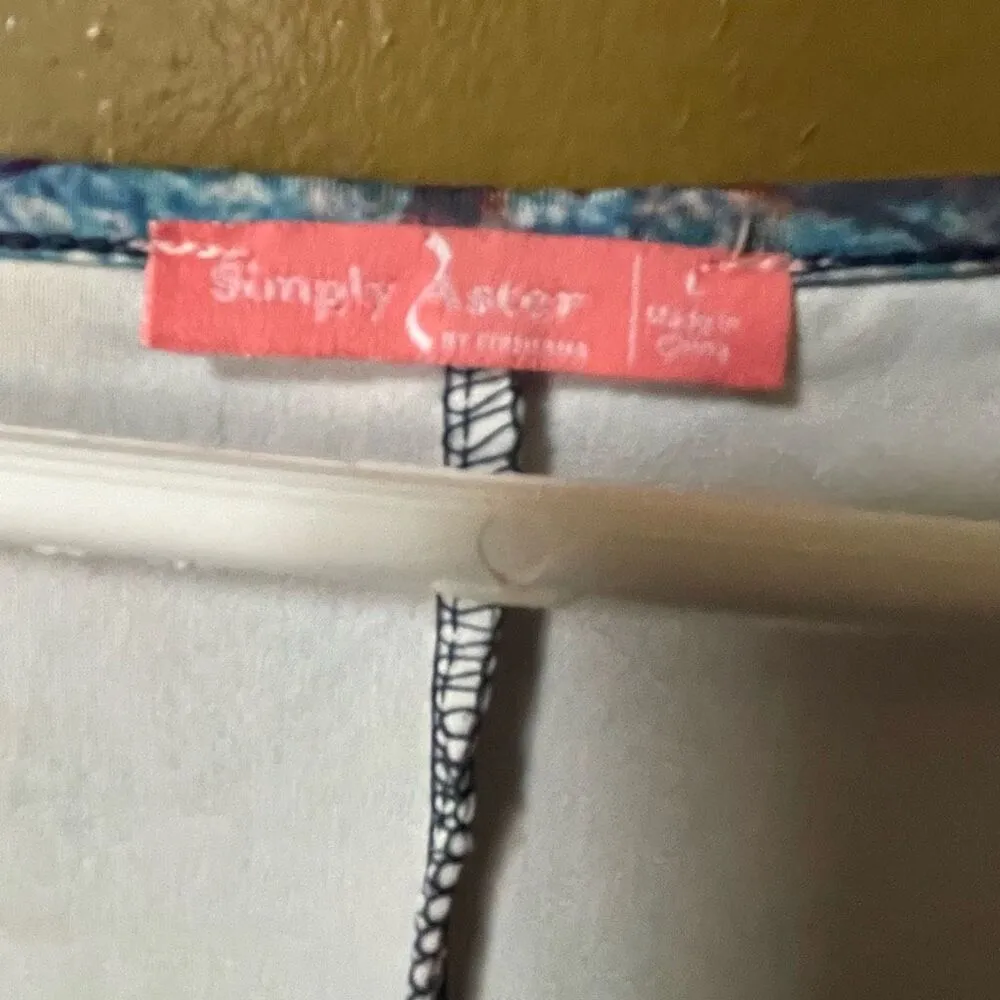 Simply Aster size L watercolor floral dress. Boho festival Red Size L - Image 5