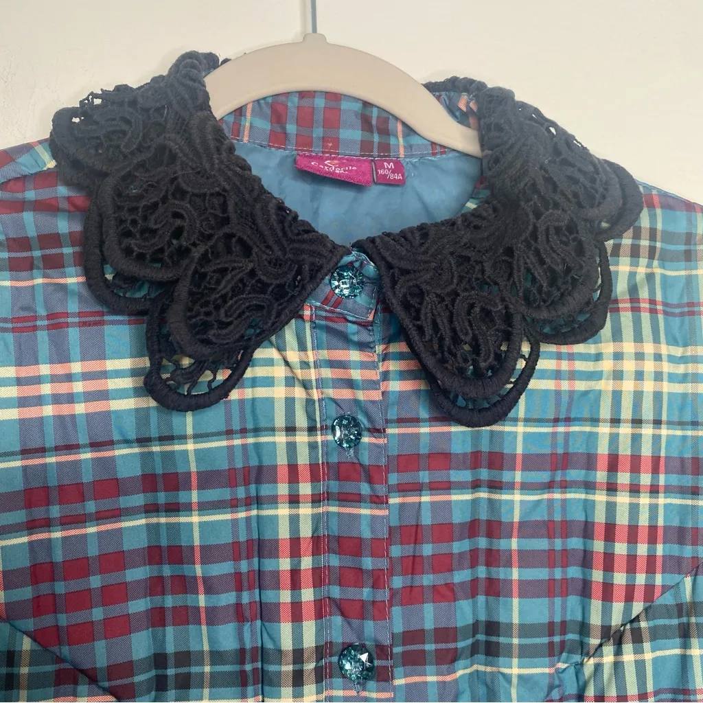 Cardocile Plaid Down Puffer Jacket in size M Size M - Image 5