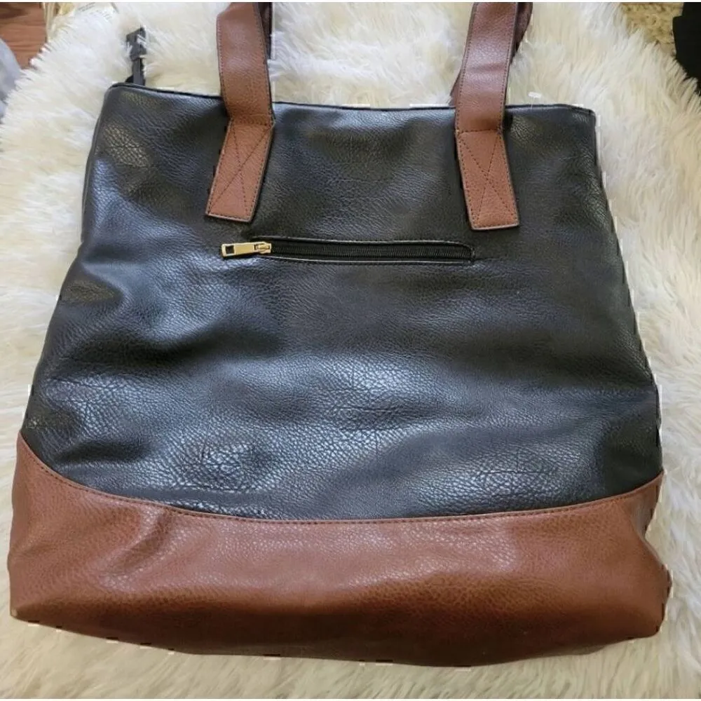 MKF Collection By Mia K. Wadena Tote Bag Black Brown M - Image 3