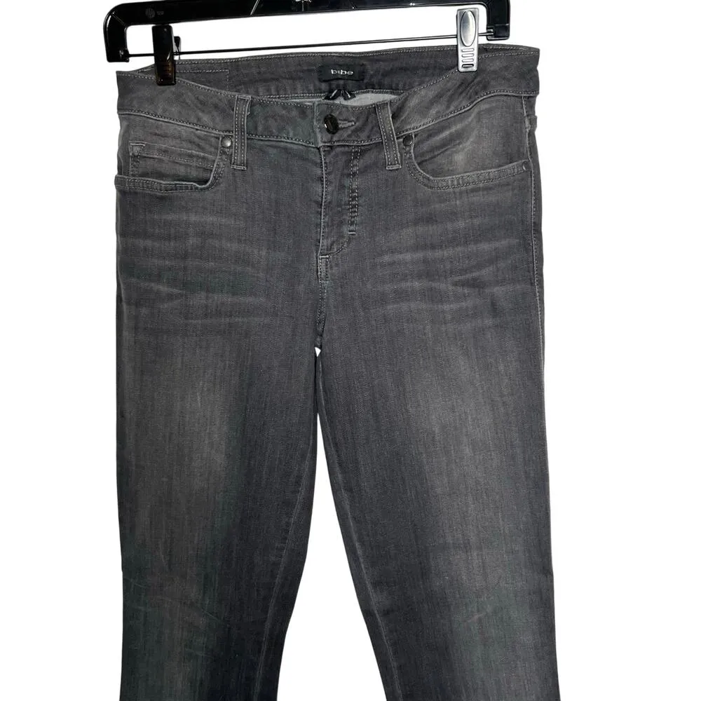 Bebe Women's Dark Gray‎ Straight Jeans Size 29 - Image 3