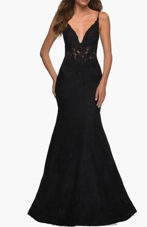 NEW La Femme Lace Mermaid Gown Size 0 - Image 11