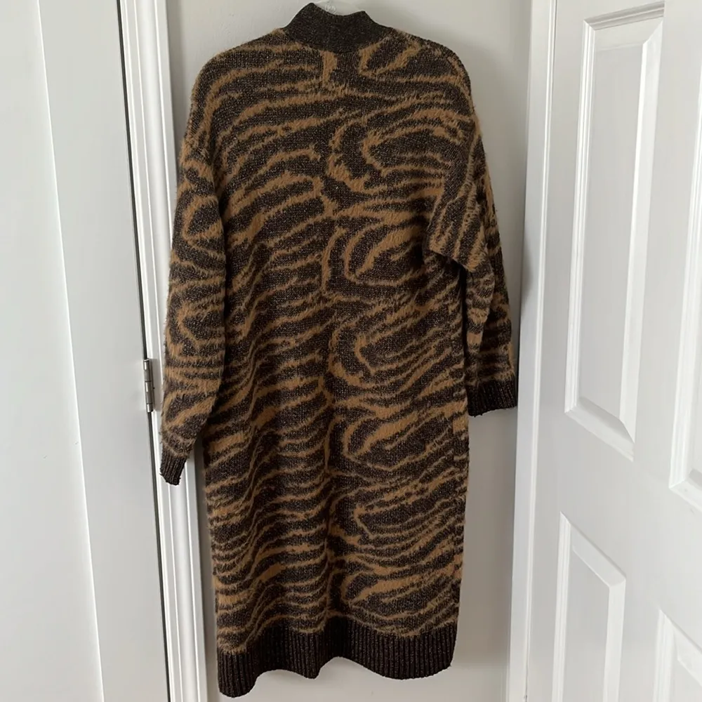 Ann Taylor animal print coatigan (coat and cardigan hybrid) in size XS - Image 5