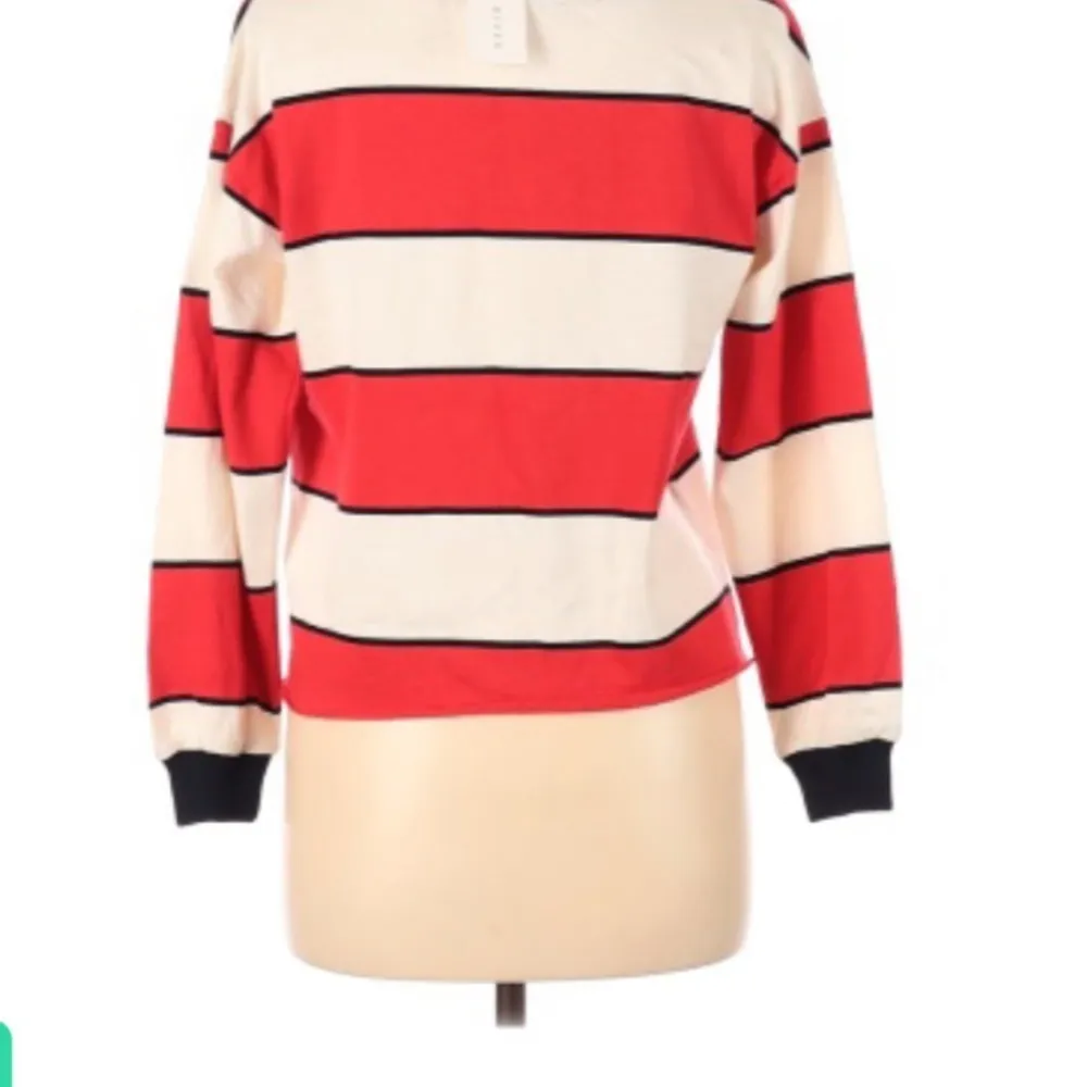 Moon River red white striped sweatshirt NWT XS nautical patriotic sailor‎ - Image 4
