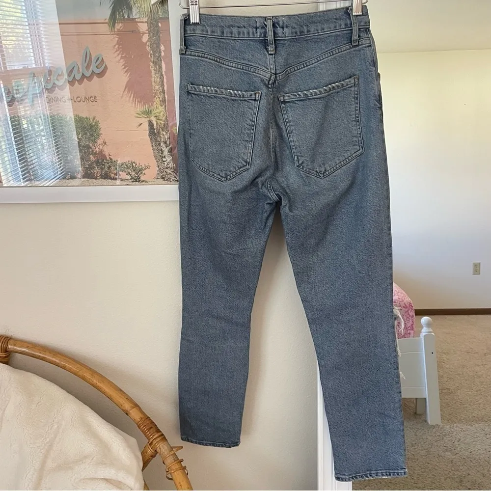 Agolde Riley High Rise Straight Crop Whiplash Jeans - Image 8