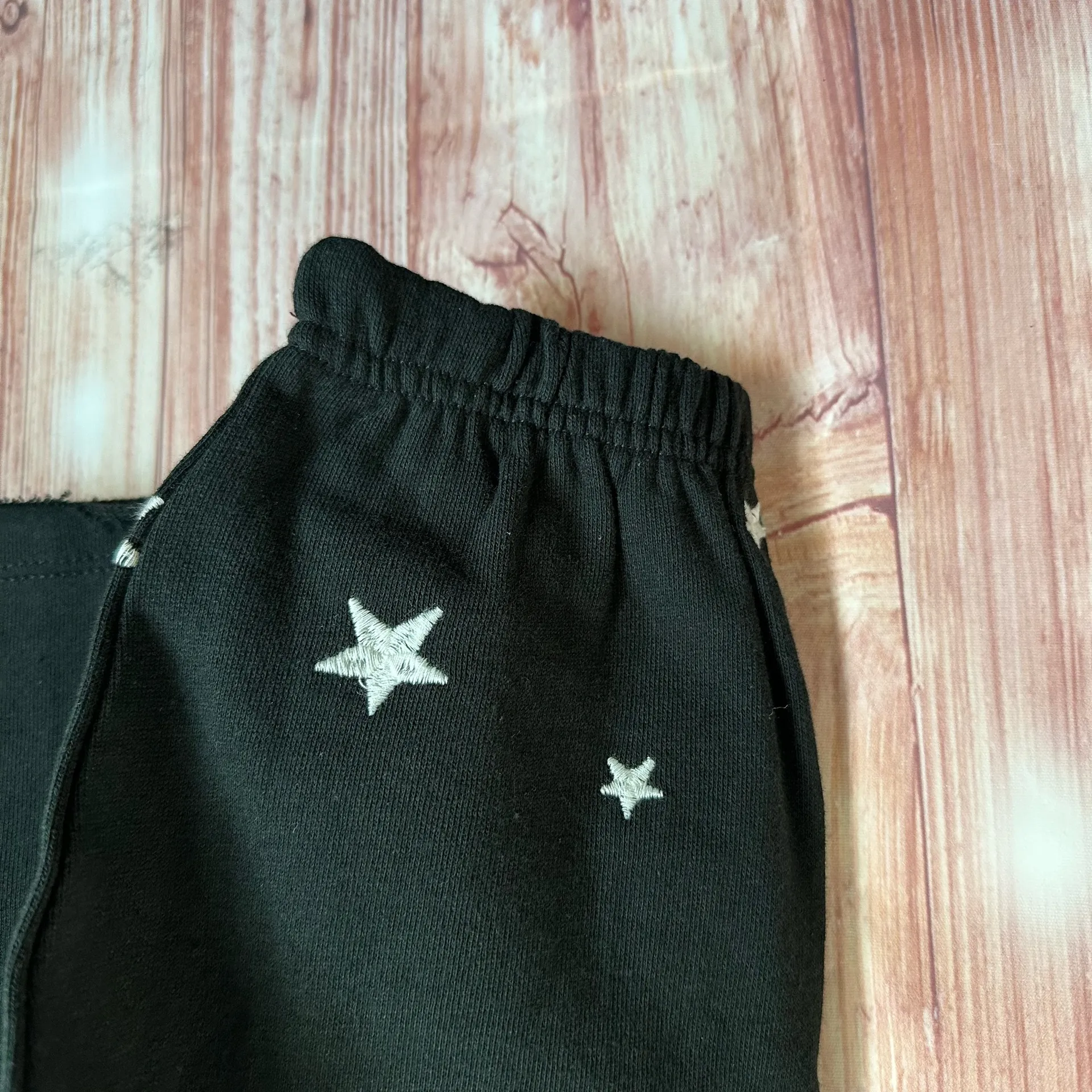 P.J. Salvage Black Daily Doodle White Lightening Bolt Star Print Sweatshirt Sz S - Image 8