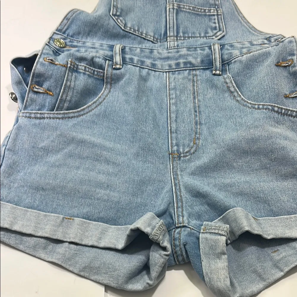 Light Blue Denim Overalls Size XS - Image 14