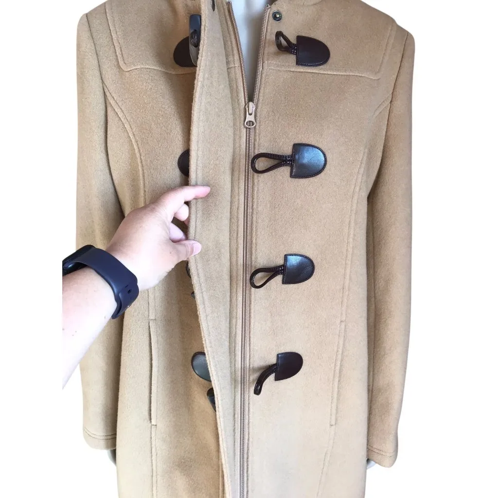 L.L. Bean Brown Wool Zip Up Button Up Jacket Size 4 - Image 5