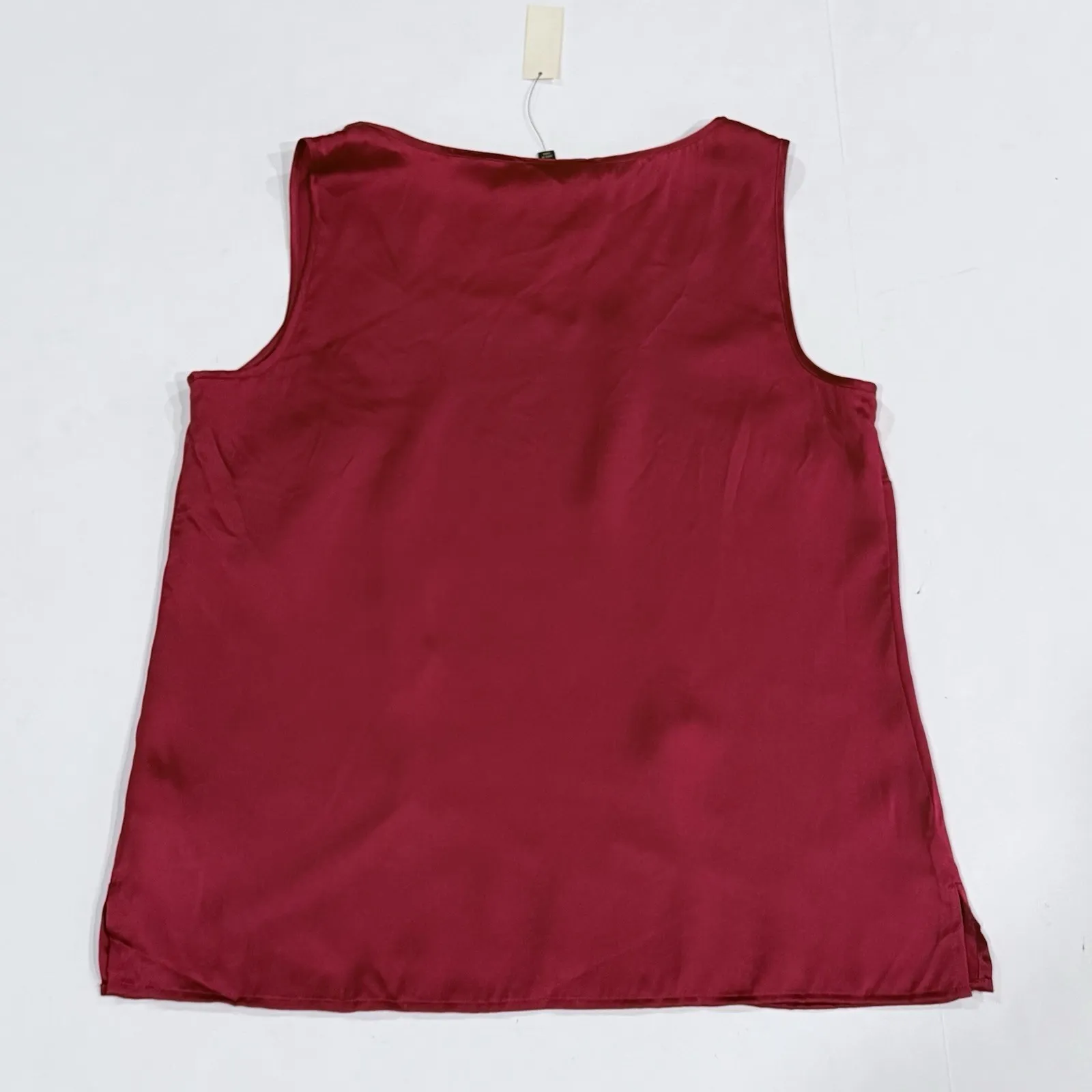 New Talbots Red Silk Top Women 6 S Sleeveless Shell Tank Xmas Party Layering - Image 5