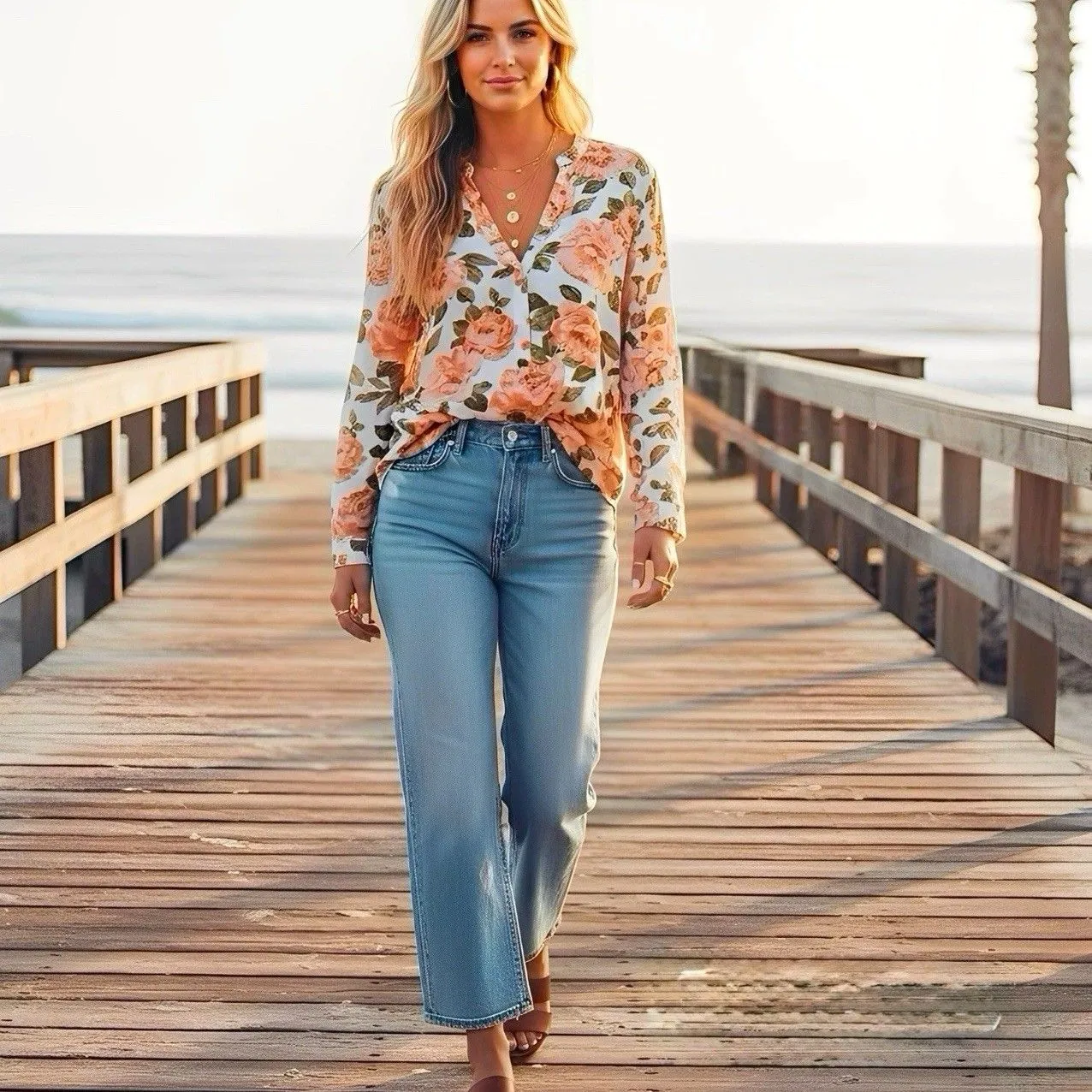 Reformation Womens Blouse XS Floral Cottagecore Cottage Bohemian Boho Romantic - Image 2