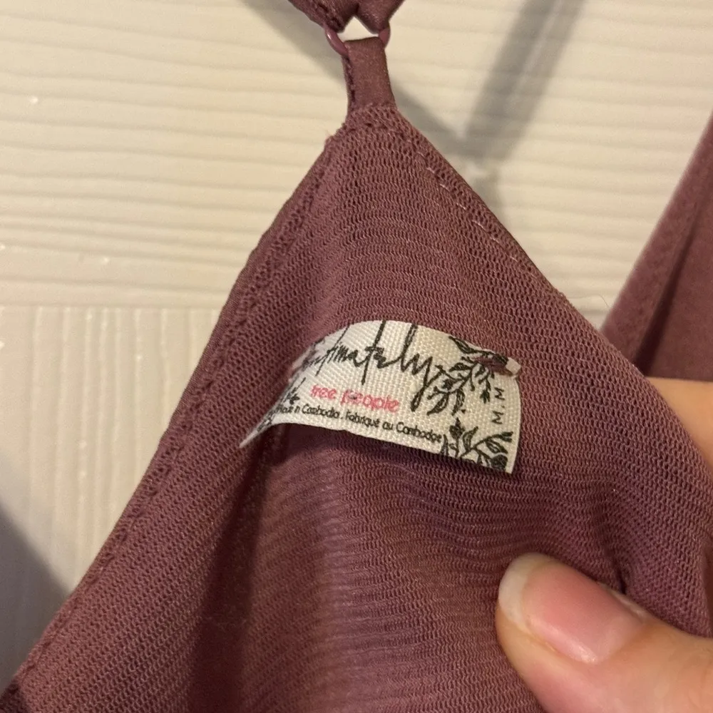 Free People Intimately Lace Tank Top Size Medium Purple - Image 2