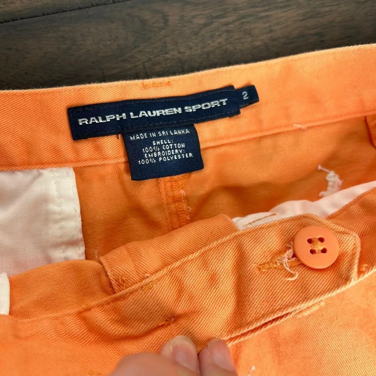 Orange Ralph Lauren sport mini  skirt with white embroidered pony print - Image 4