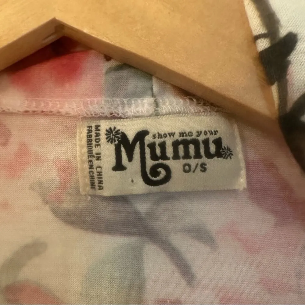 Show Me Your Mumu Pink Rose robe sz S Short Sleeve Floral Robe - Image 3