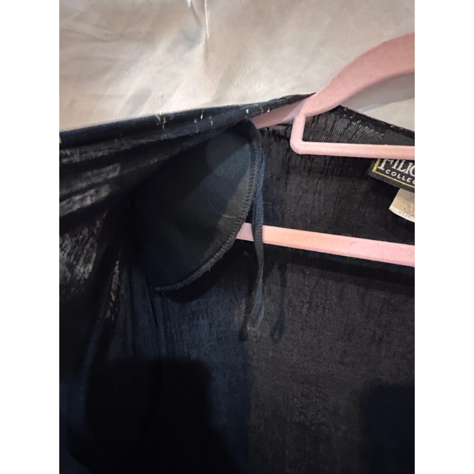 Rate LTD Black Sparkle Mesh Knit Cardigan Jacket Size 16 Vintage - Image 4