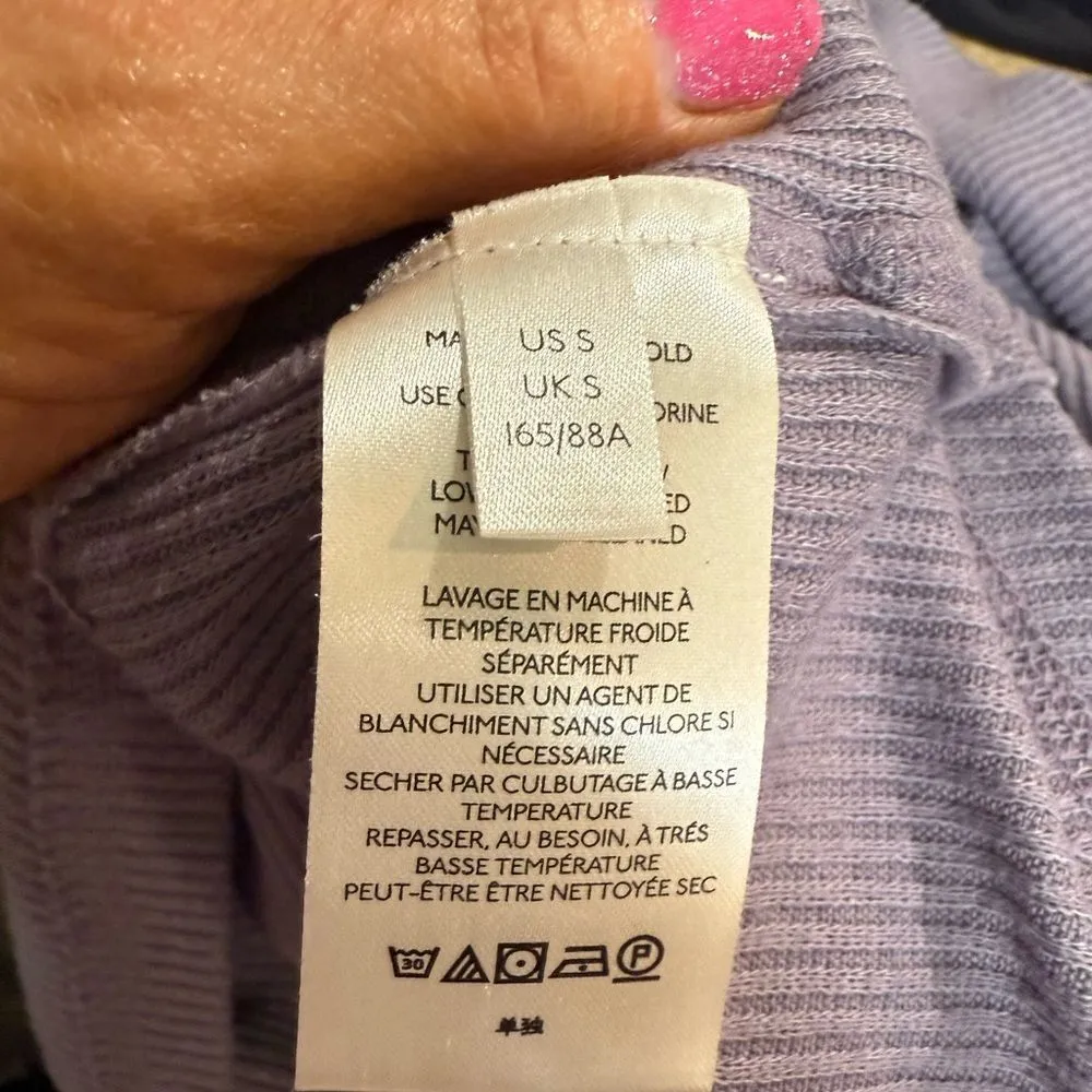 We The Free  Purple Cowl Neck Knit Sweater - Image 7