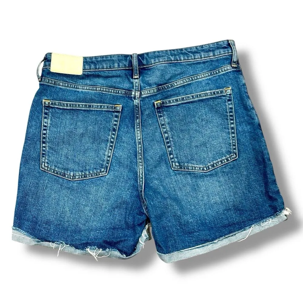 Everlane Women’s Size 31 Blue Organic Cotton Denim Cheeky Shorts - Image 5