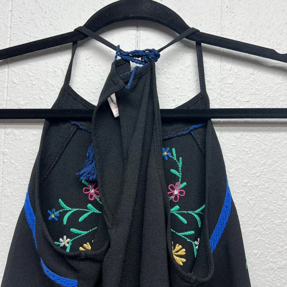 Xhilaration Embroidered Floral Bohemian Chic Coquette Beach Womens Top Sz Medium - Image 7