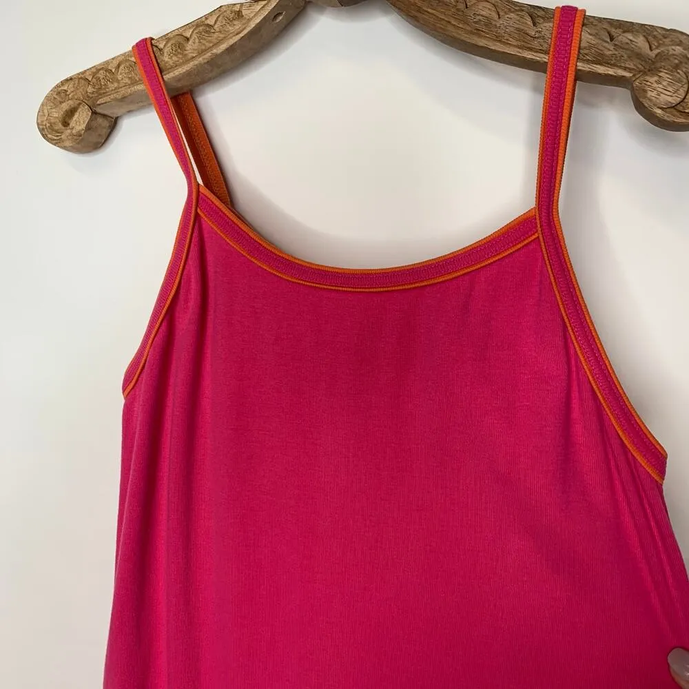 Vintage 80s County Seat Camisole T Shirt Dress Sz Large Pink - Image 8