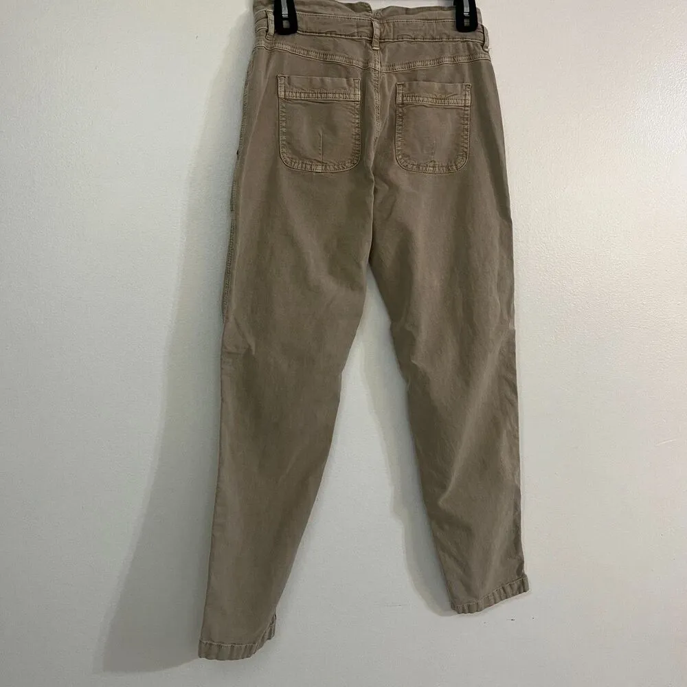 Anthropologie Womens Sz 0 Tan Sand Cargo Utility Pants $130 - Image 4