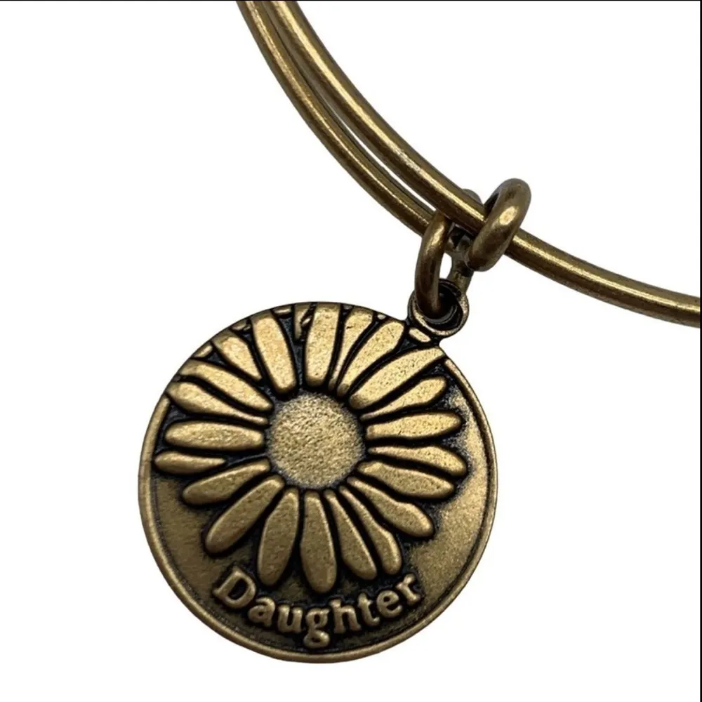 Alex and Ani Daughter Sunflower Bracelet – 2014 Gold NIB – "Because I Love You" - Image 5
