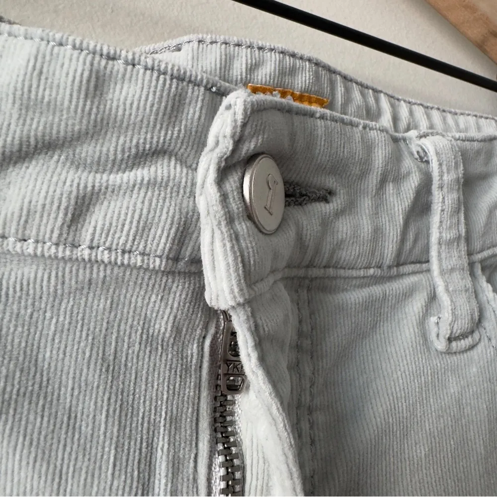 Pilcro and the Letterpress Corduroy Zipper Ankle Pants light blue pockets button - Image 6