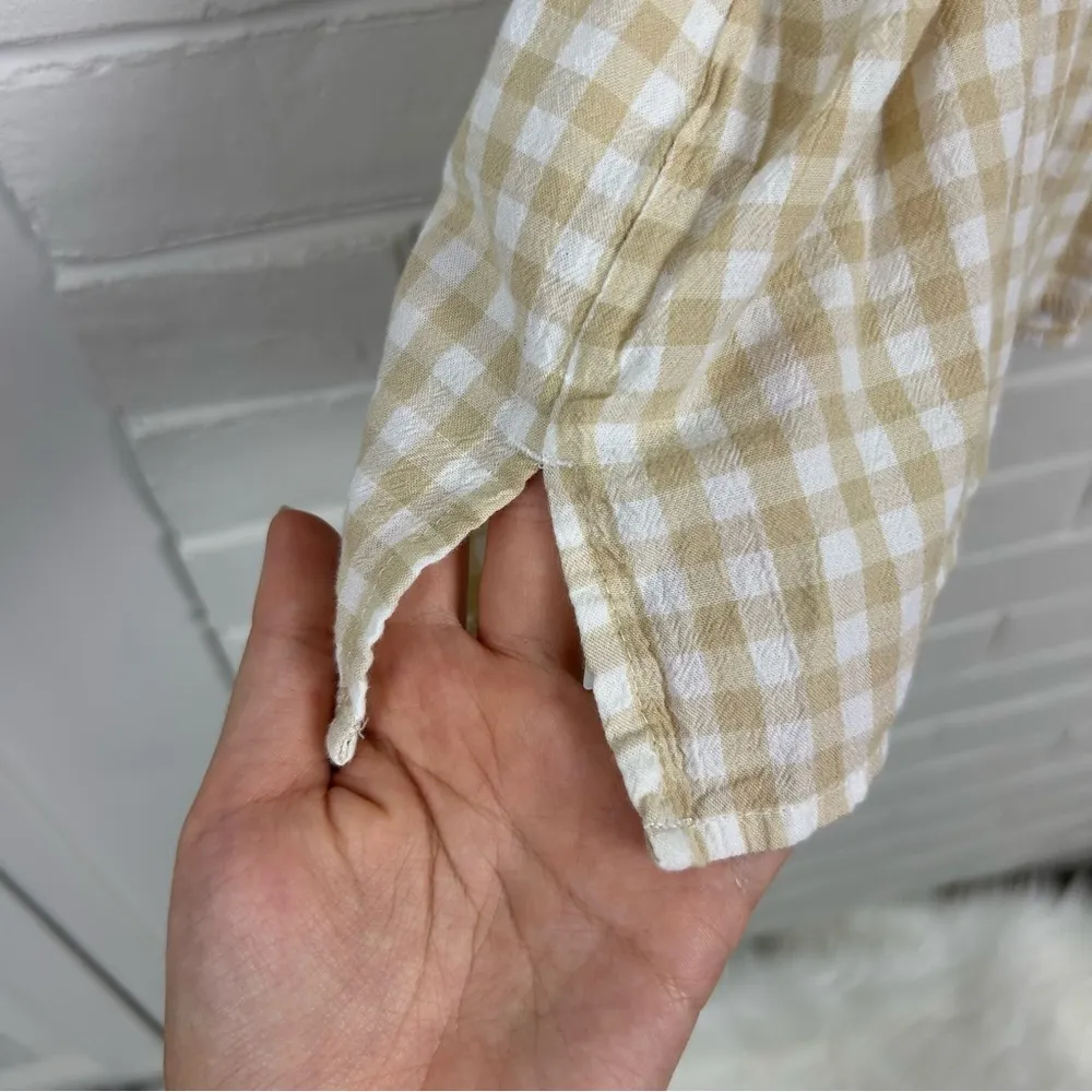 Old Navy Neutral Gingham Print Twist Front Tank Top Size XL - Image 9