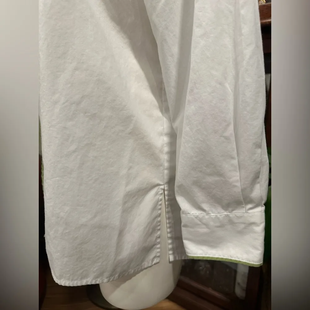 EUC Bob Mackie Wearable Art White Shirt BUTTON DOWN - Image 6