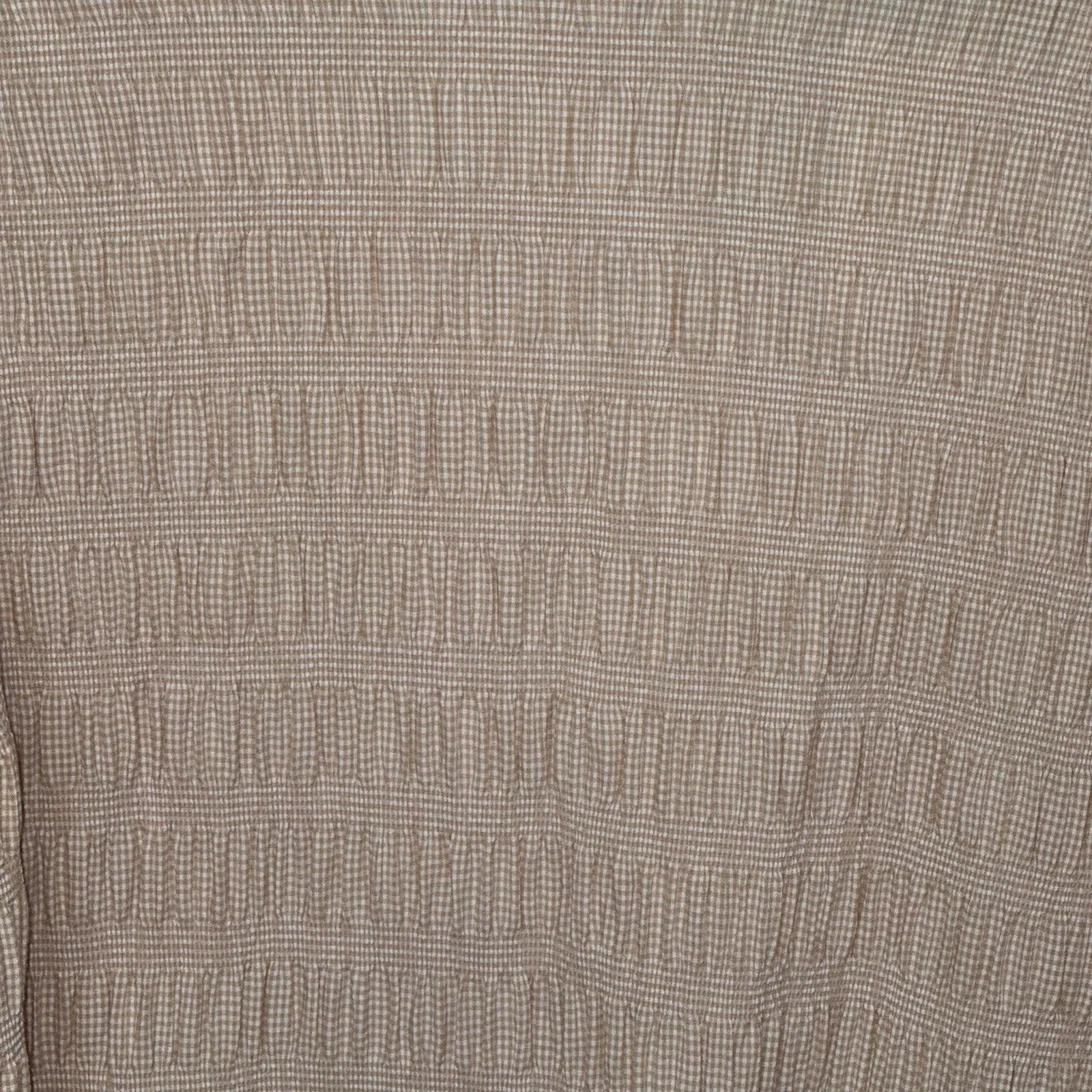 PRIMARK Orange Gingham Poplin Peplum‎ Smocked Puff Sleeve Babydoll Top Sz 4 NWT - Image 5