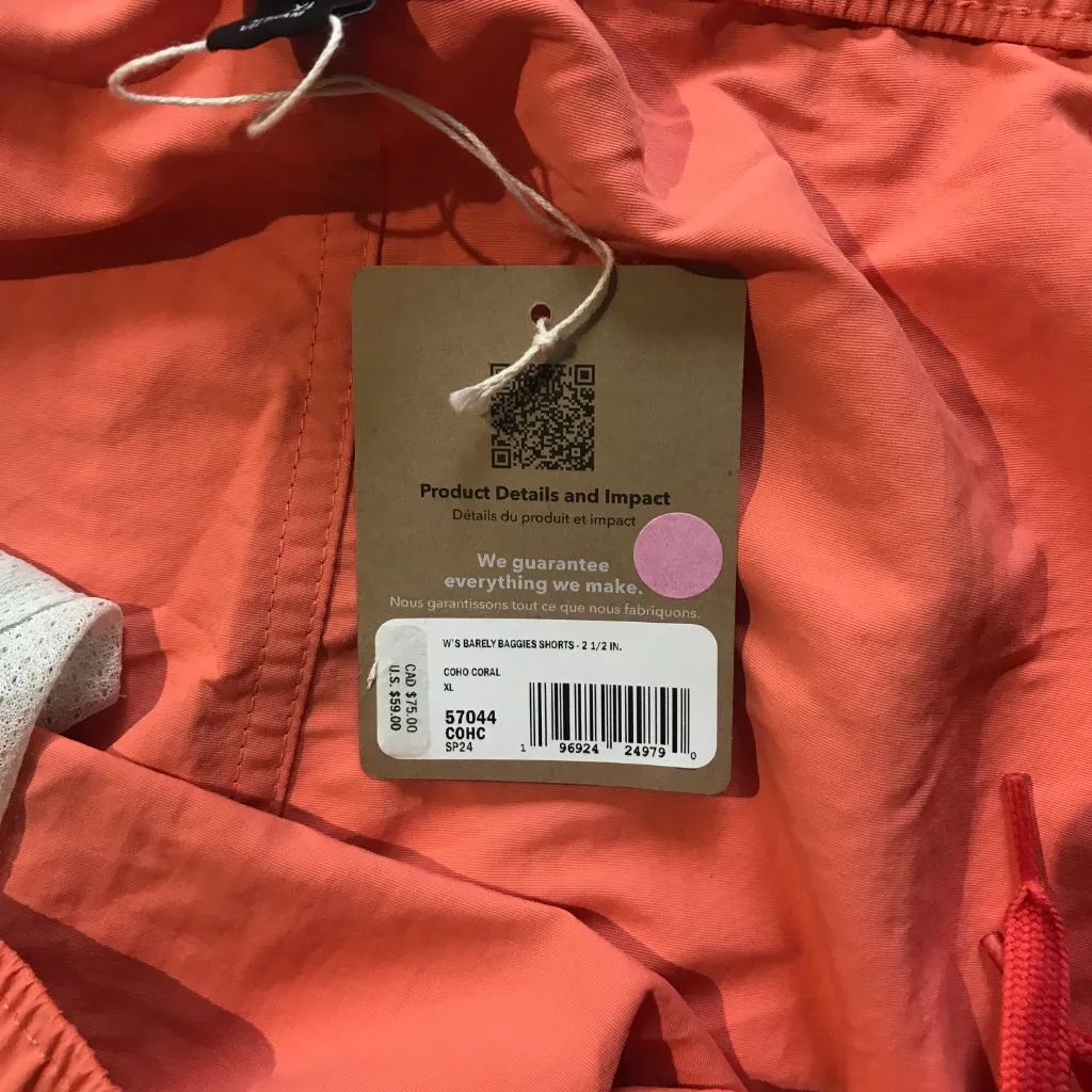 Patagonia Women's  Barely Baggies Short in Coho Coral Size XL NWT - Image 6