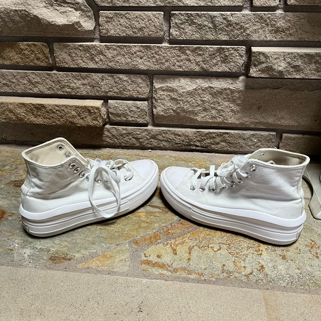 Converse Chuck Taylor All Star Move High-Top Sneaker White 7.5 - Image 10