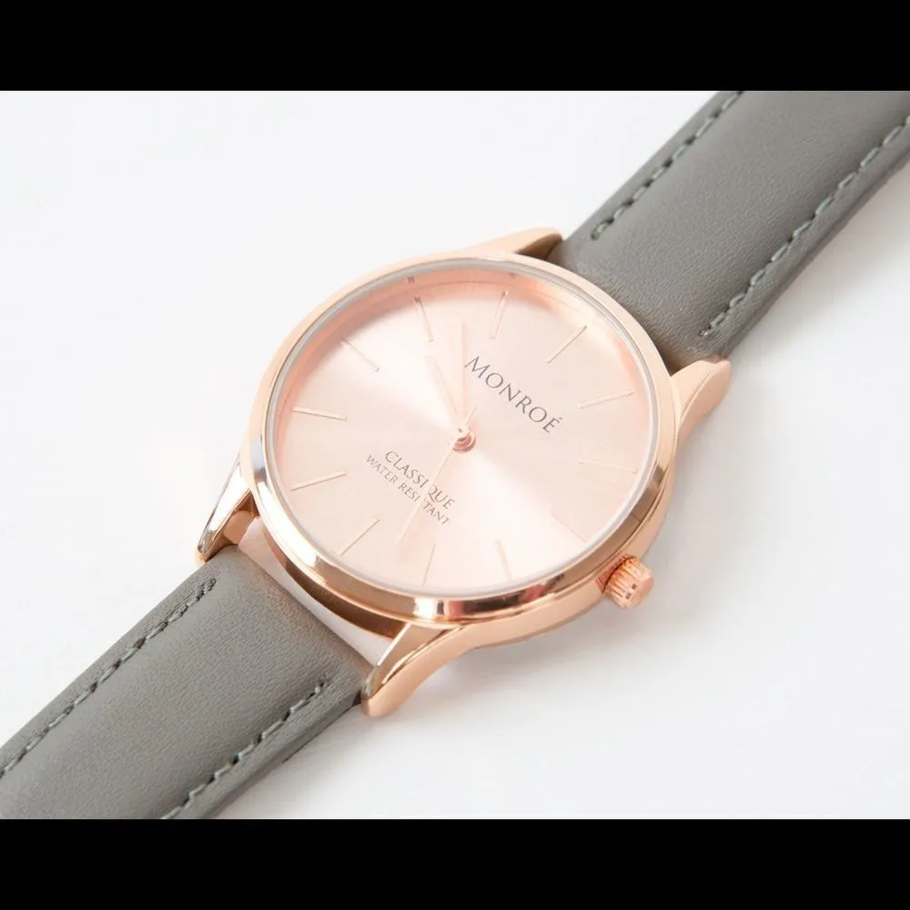 ✨HP✨Monroé Classique Watch in Sunburst Solérose✨ Gray - Image 5
