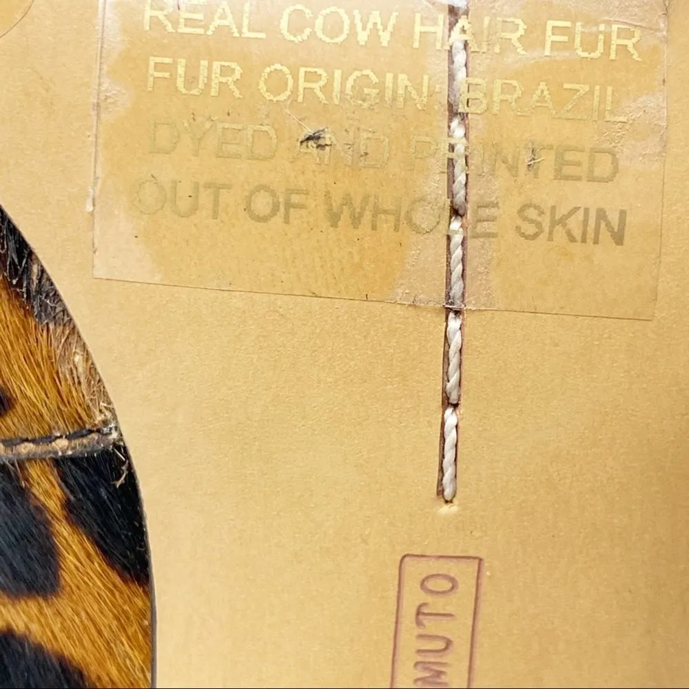 VINCE CAMUTO Cow Fur Talise 2 Animal Print Block Heels, Size 6 - Image 3