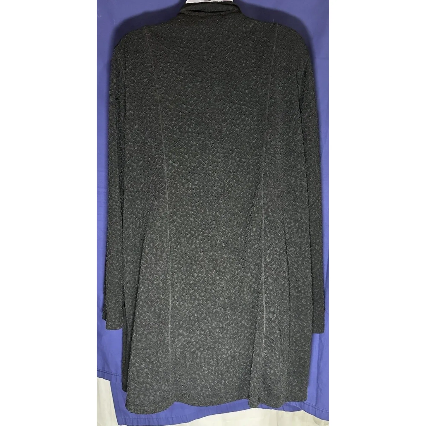 Investments black textured travel knit Lagenlook long art lux jacket Size L - Image 2